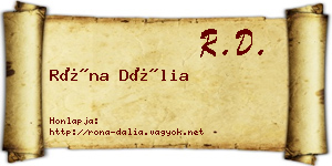 Róna Dália névjegykártya